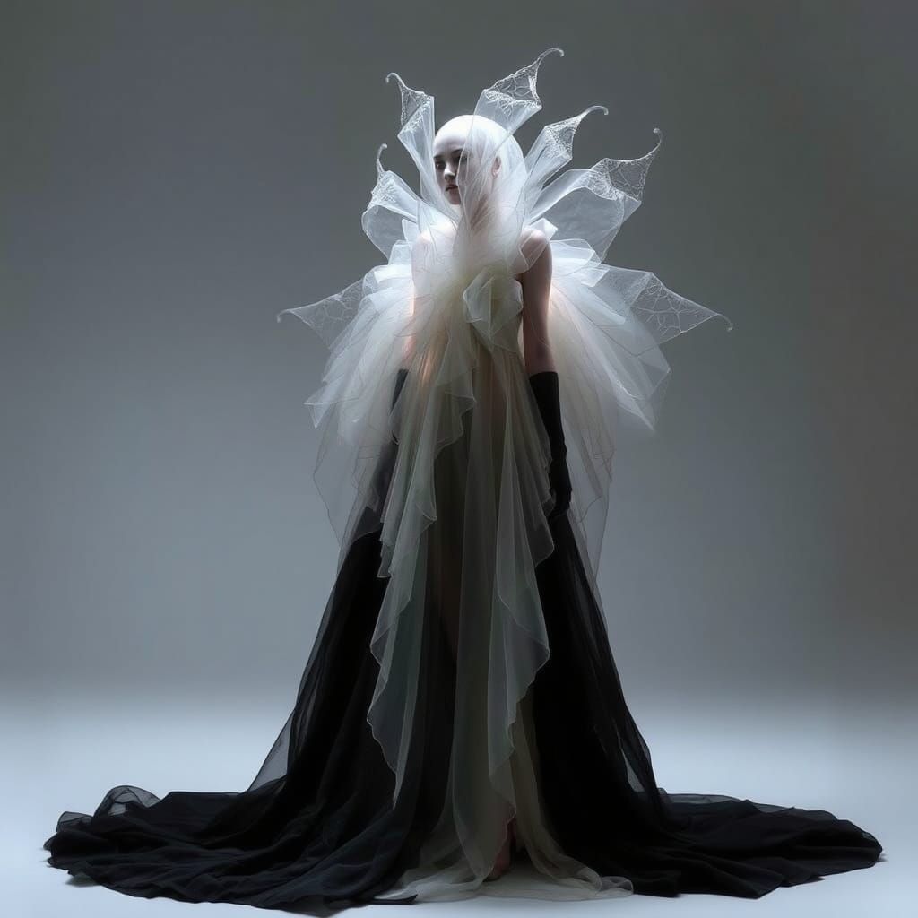 Avant-Garde Fairytale Fashion in Translucent Style