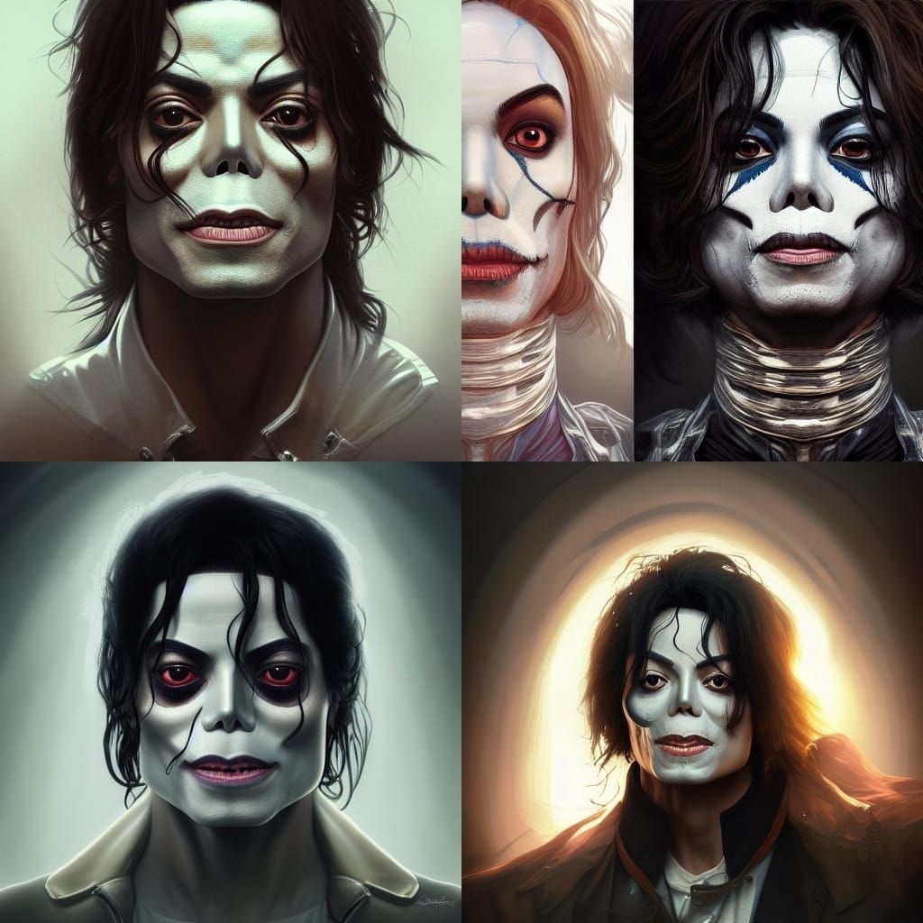 Michael Jackson Half Skeleton Portrait in Unreal Engine 5