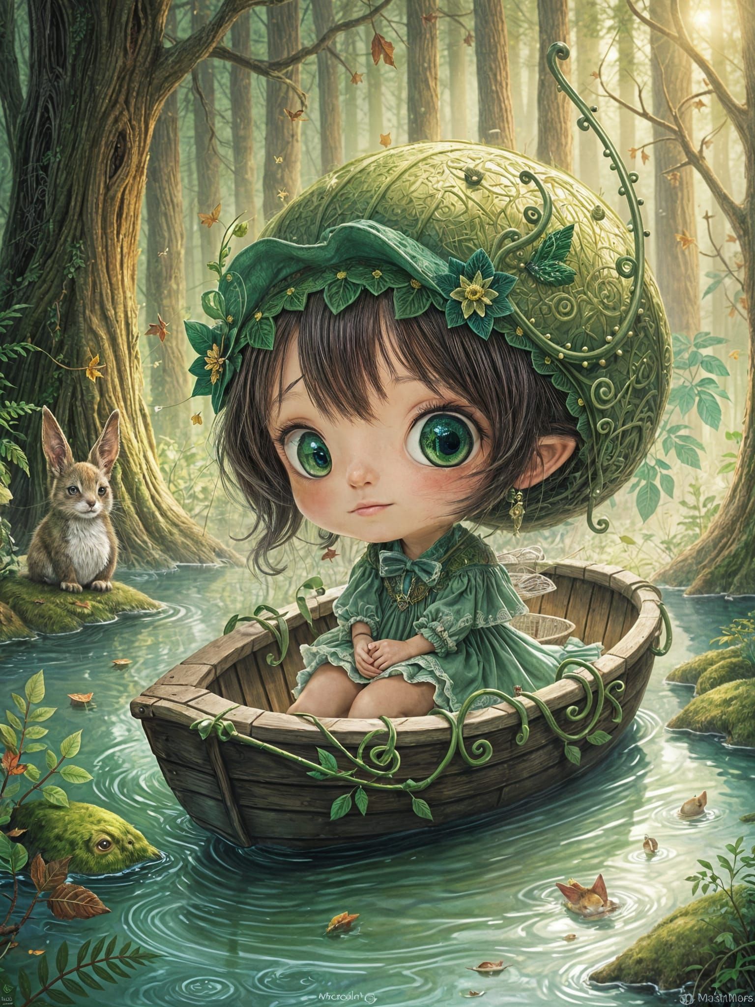 Chibi Pixie Princess in Enchanted Forest