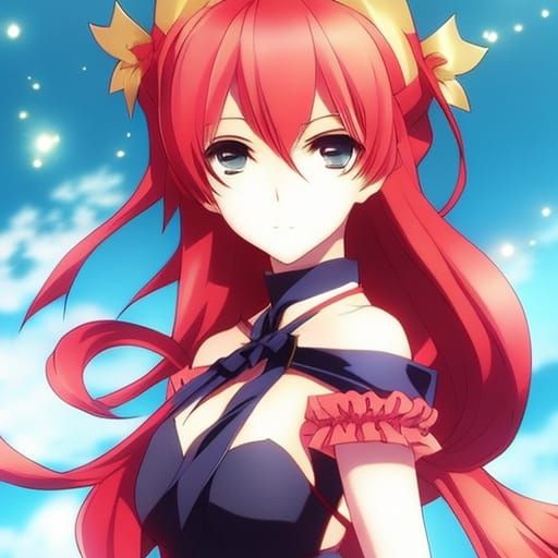 Anime Style Ariel Digital Portrait