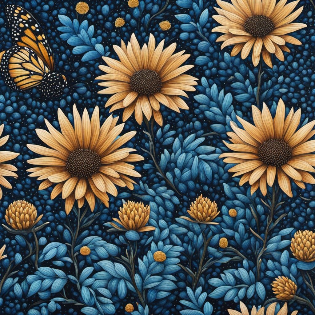 Black Rose Harvest With Abstract Surrealism