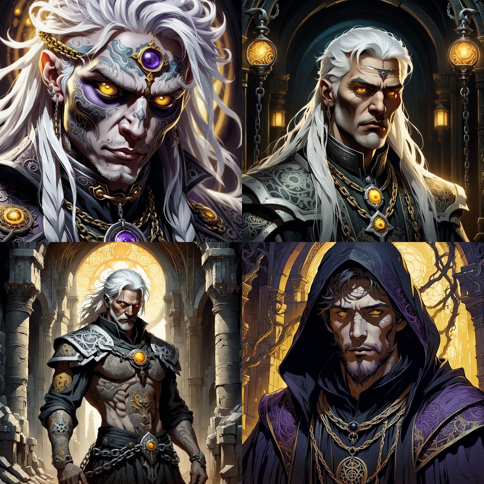 Chained Cleric Digital Art in Dark Fantasy Style