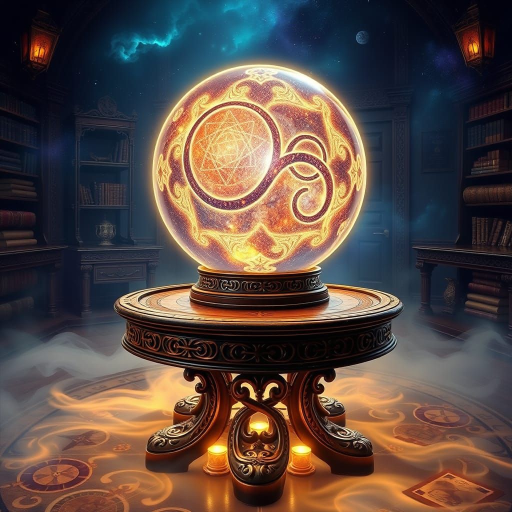 Cosmic Oracle in Victorian Aesthetic