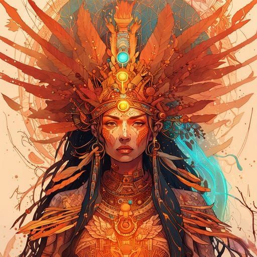 AI-Generated Aztec Princess Image
