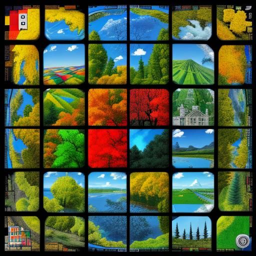 Surreal Rubik's Cube Showcasing Global Seasons