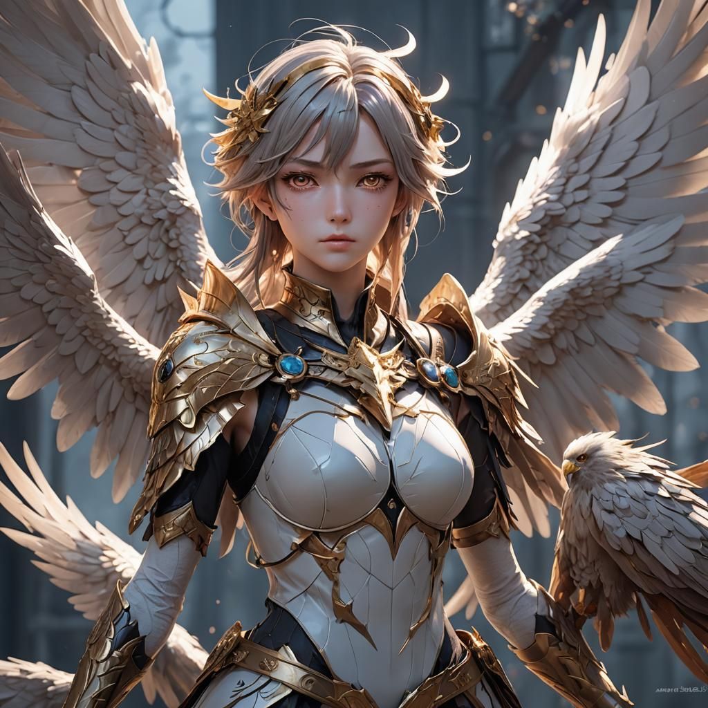 Anime Style Harpy Concept Art in 8K