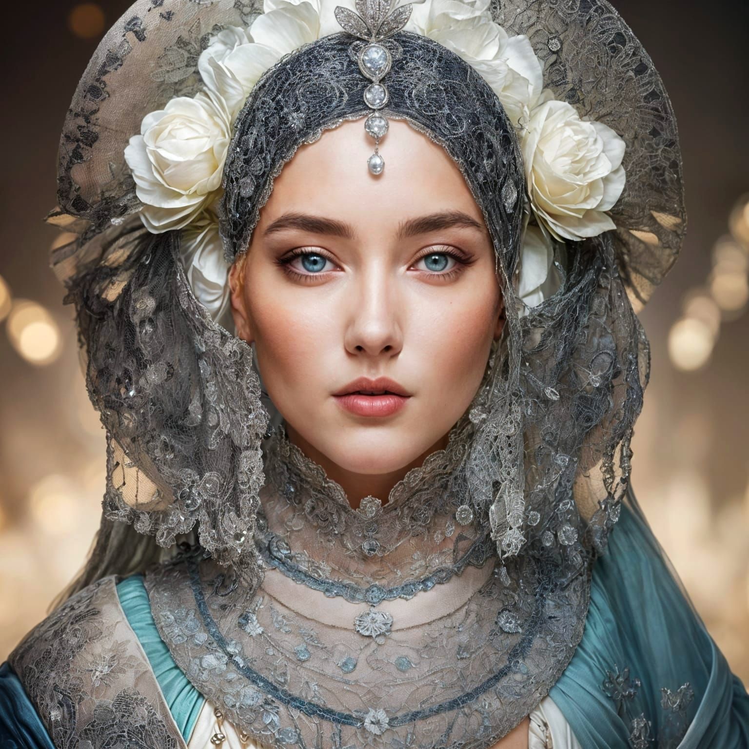 Ethereal Princess in High Contrast Portrait