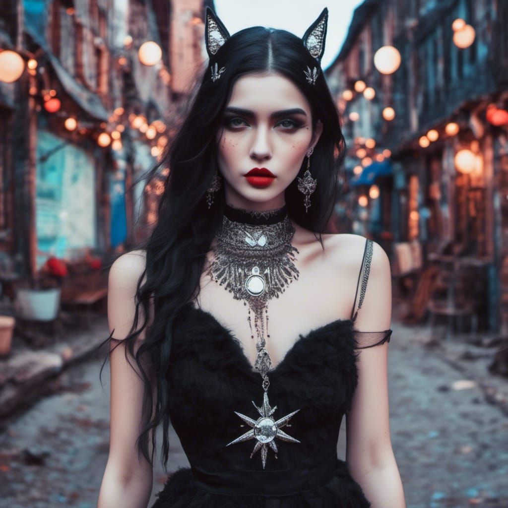 Hyperreal Portrait of Diana, Moon Goddess