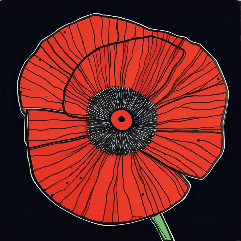 Art Brut Poppy for Remembrance Day