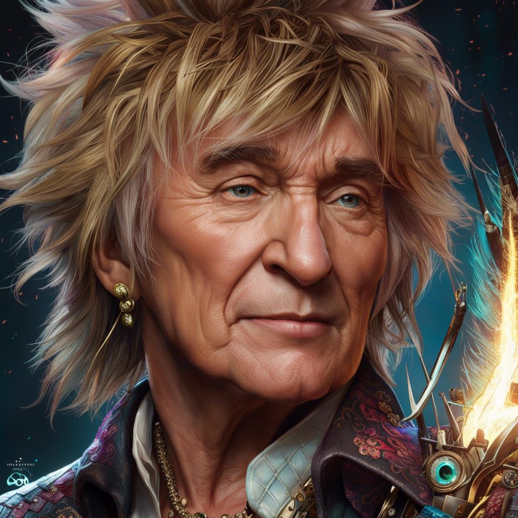 Detailed 3D Portrait of a Singer in Digital Art