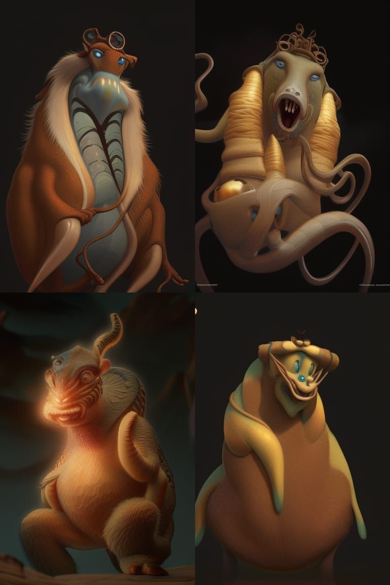 Funny characters  detailed clearly visible 8k resolution concept art art nouveau rococo architecture by Greg Rutkowski d...