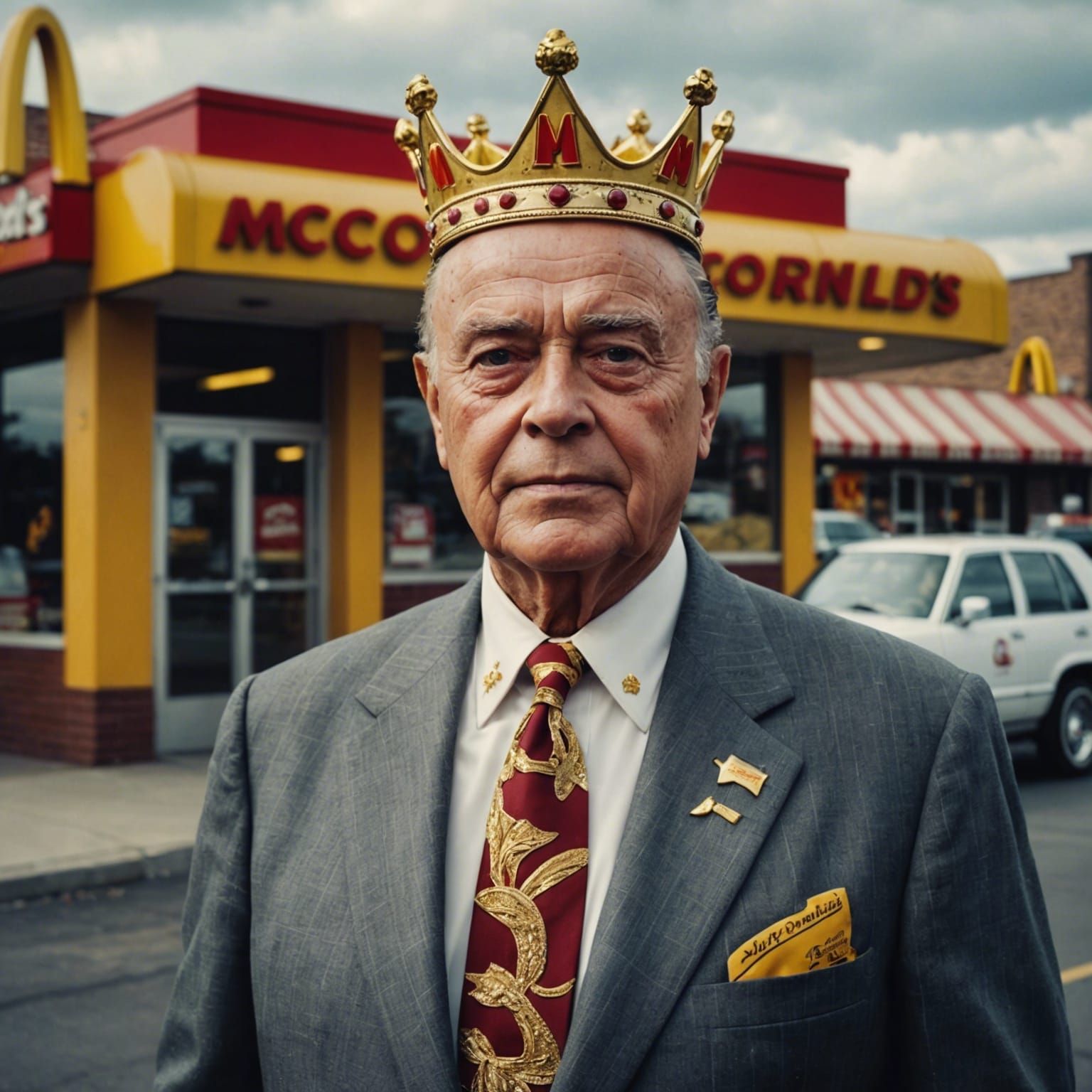 Majestic Ray Kroc Portrait as McDonald's King