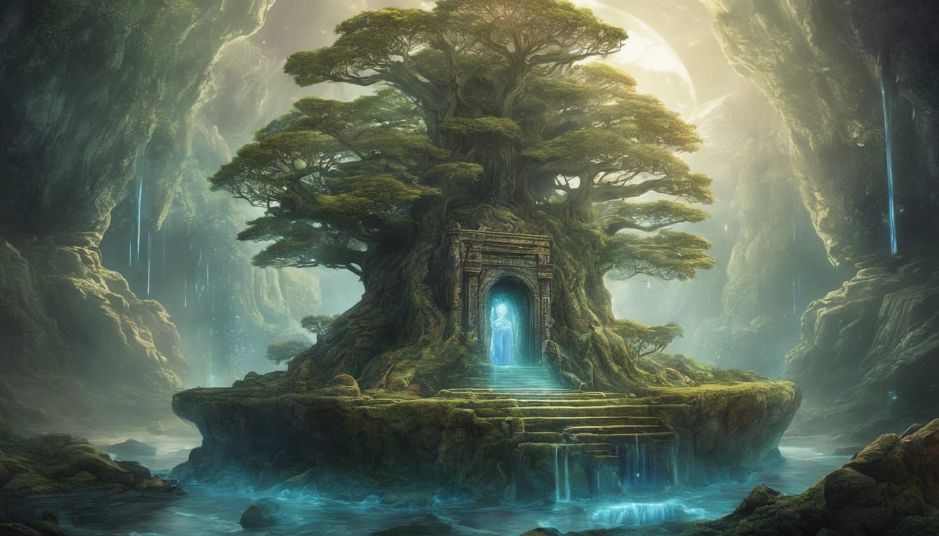 Crystalline Tree at Edge of Time: Holographic Illustration