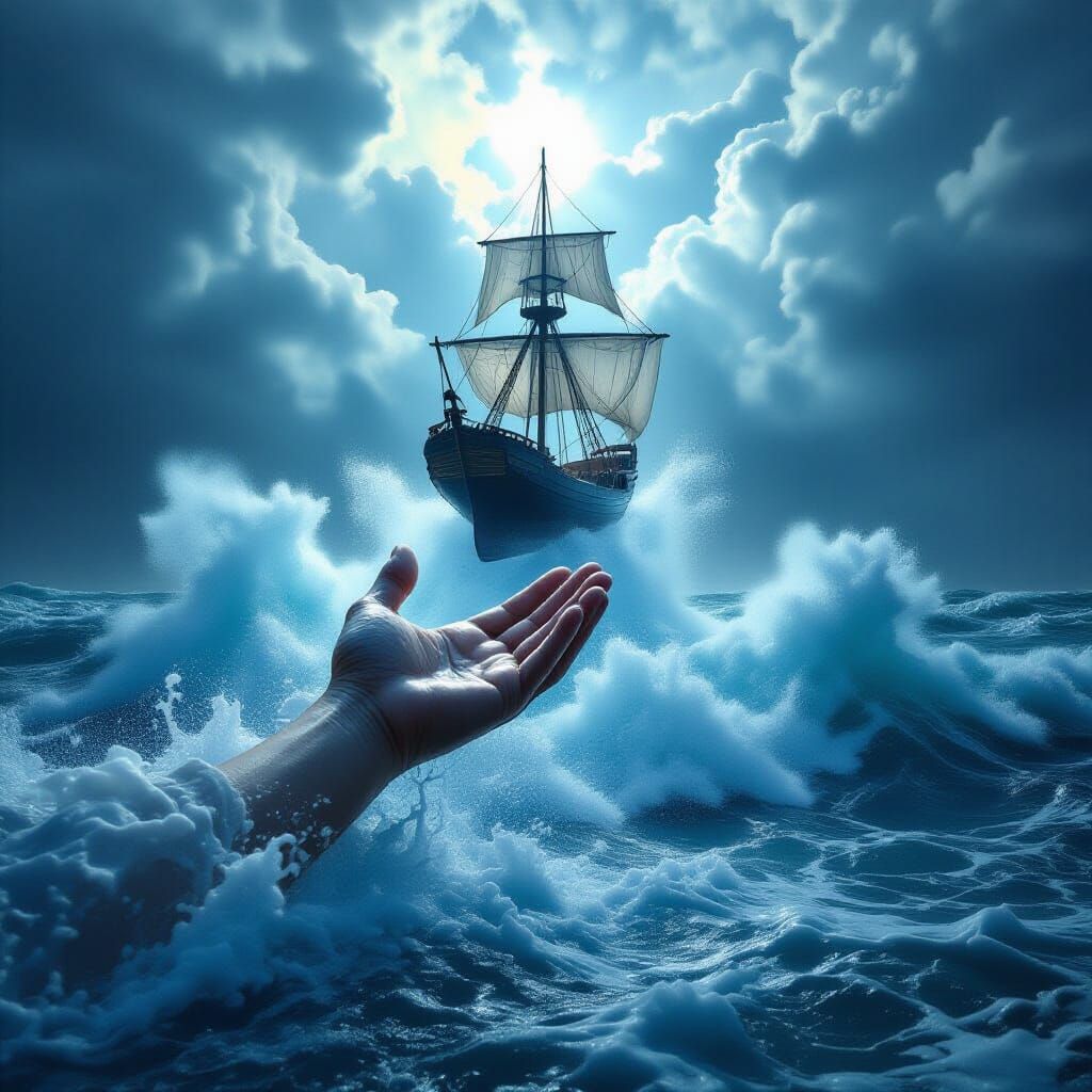 Divine Hand Rescues Ship From Stormy Seas