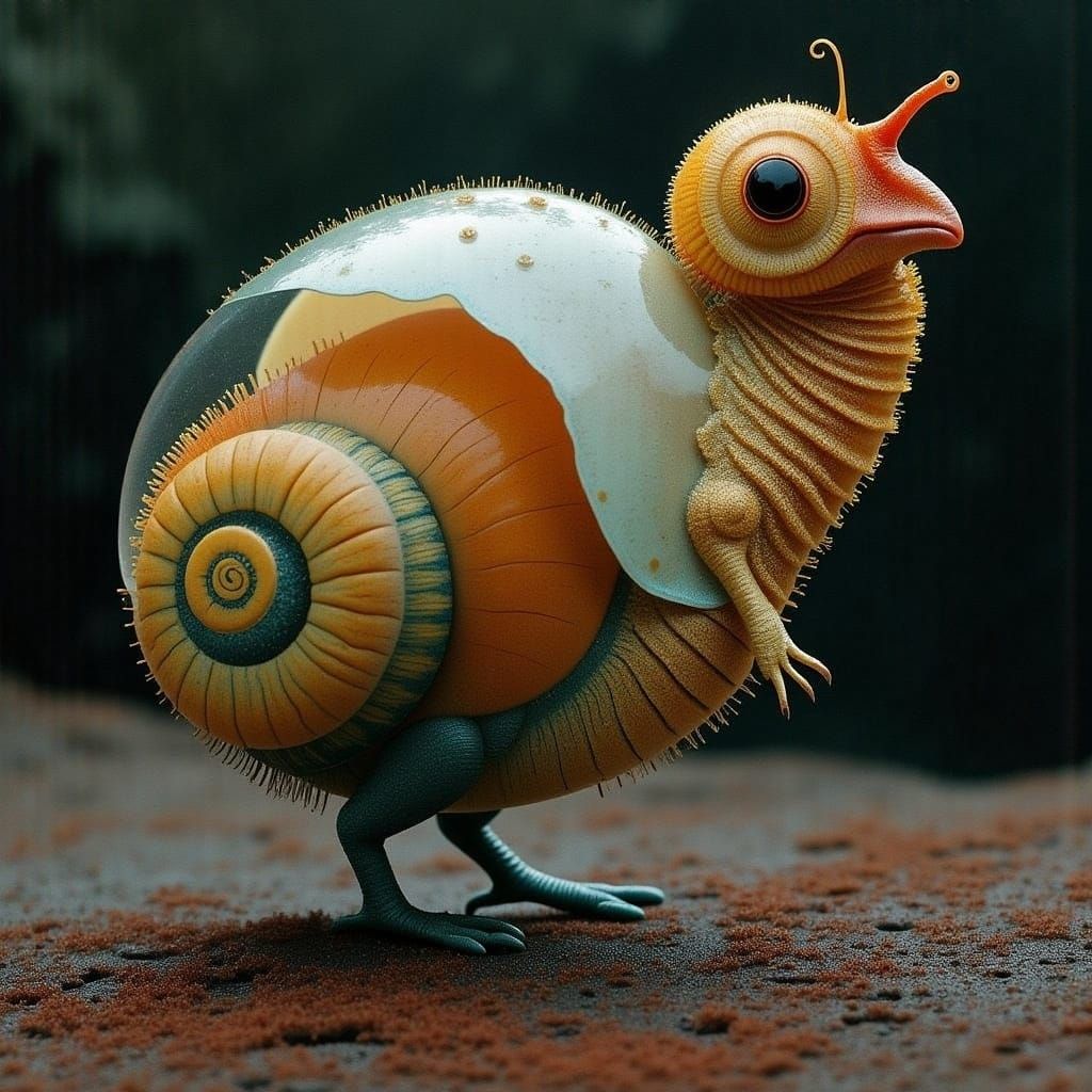 Oviraptorosaur Hatching from Translucent Egg