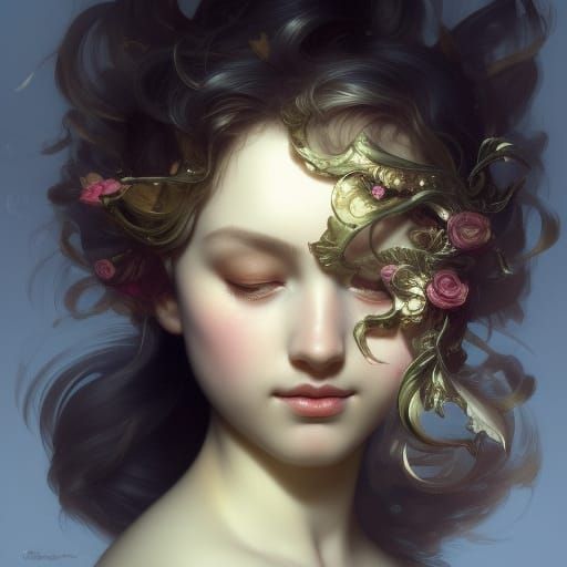 Eldridge Cherub Portrait in Digital Art Style