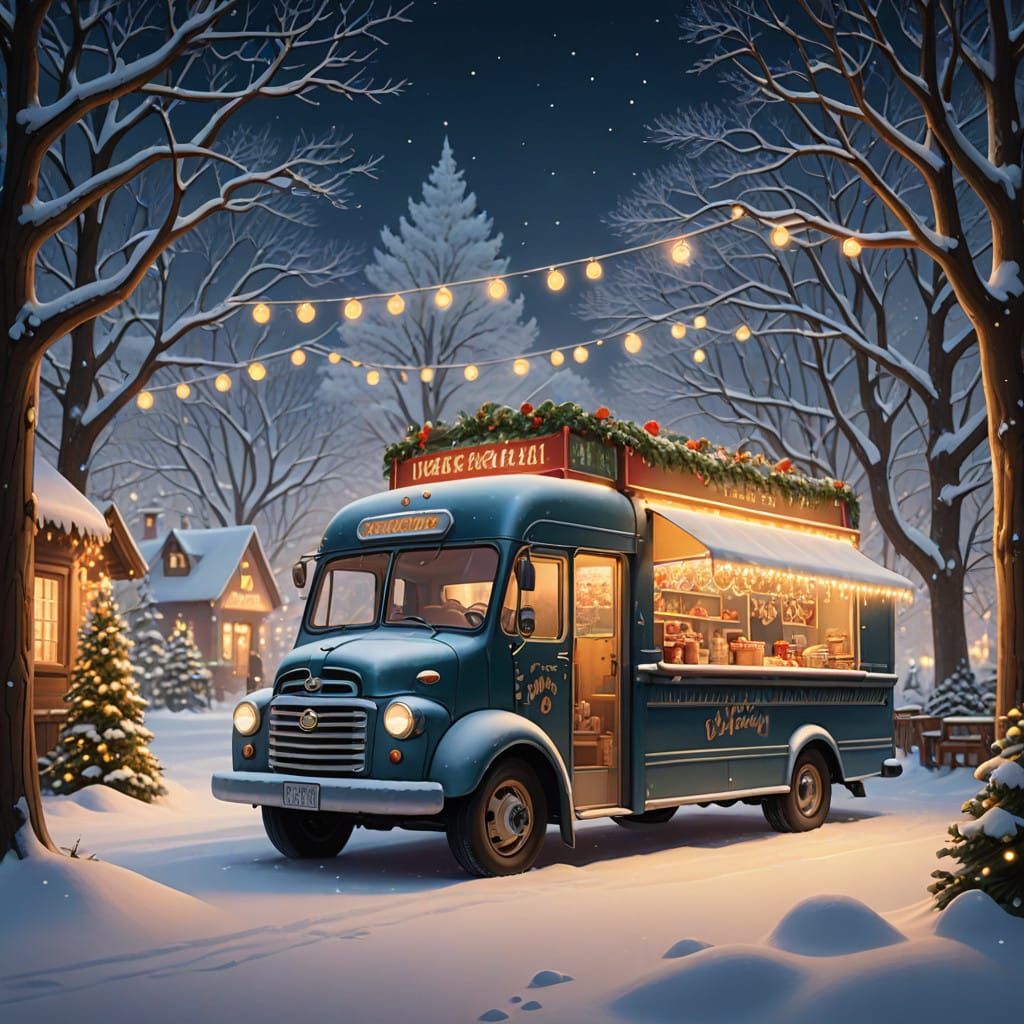 Enchanted 50s Christmas Food Truck