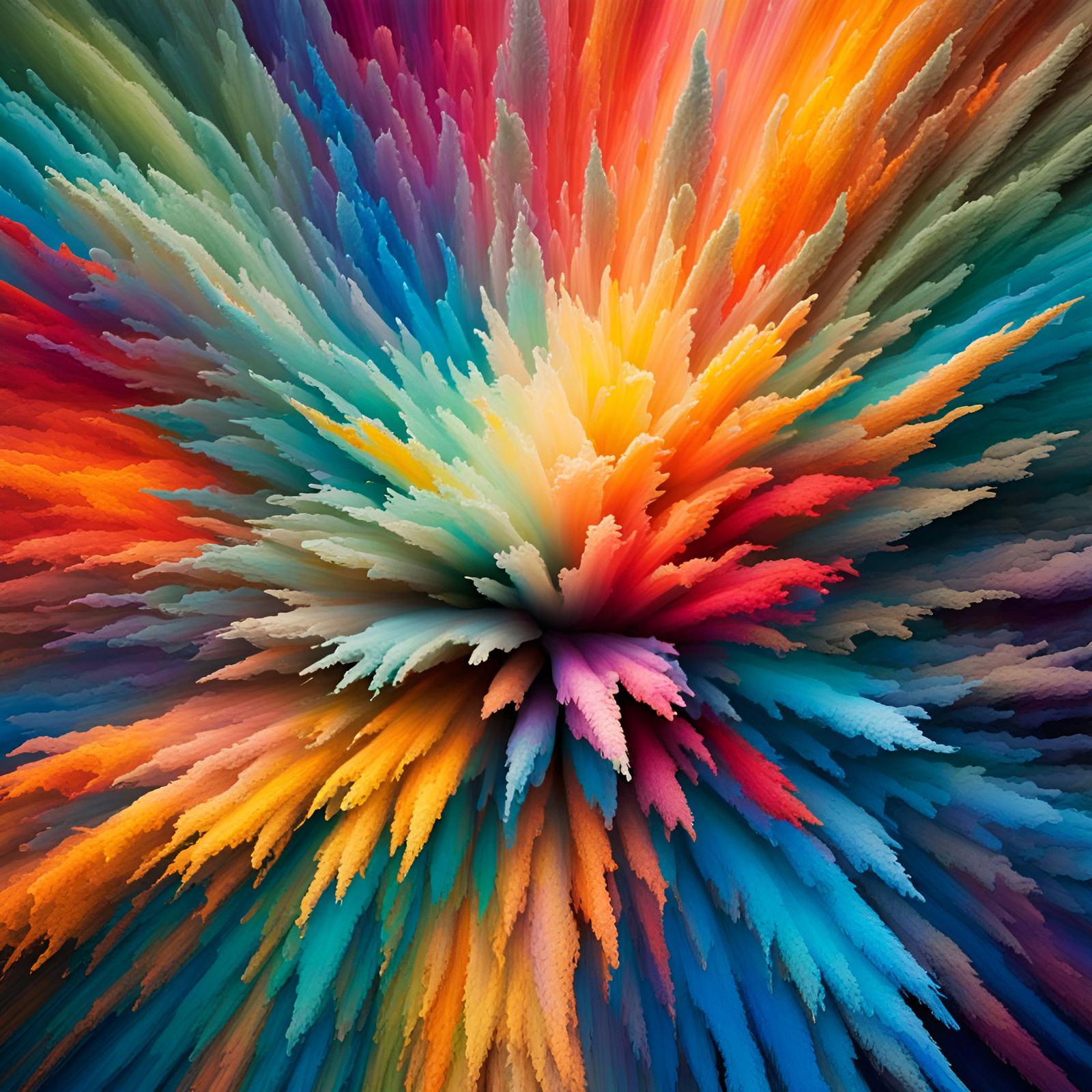 Vivid Colors Create a Textured Earth and Sky