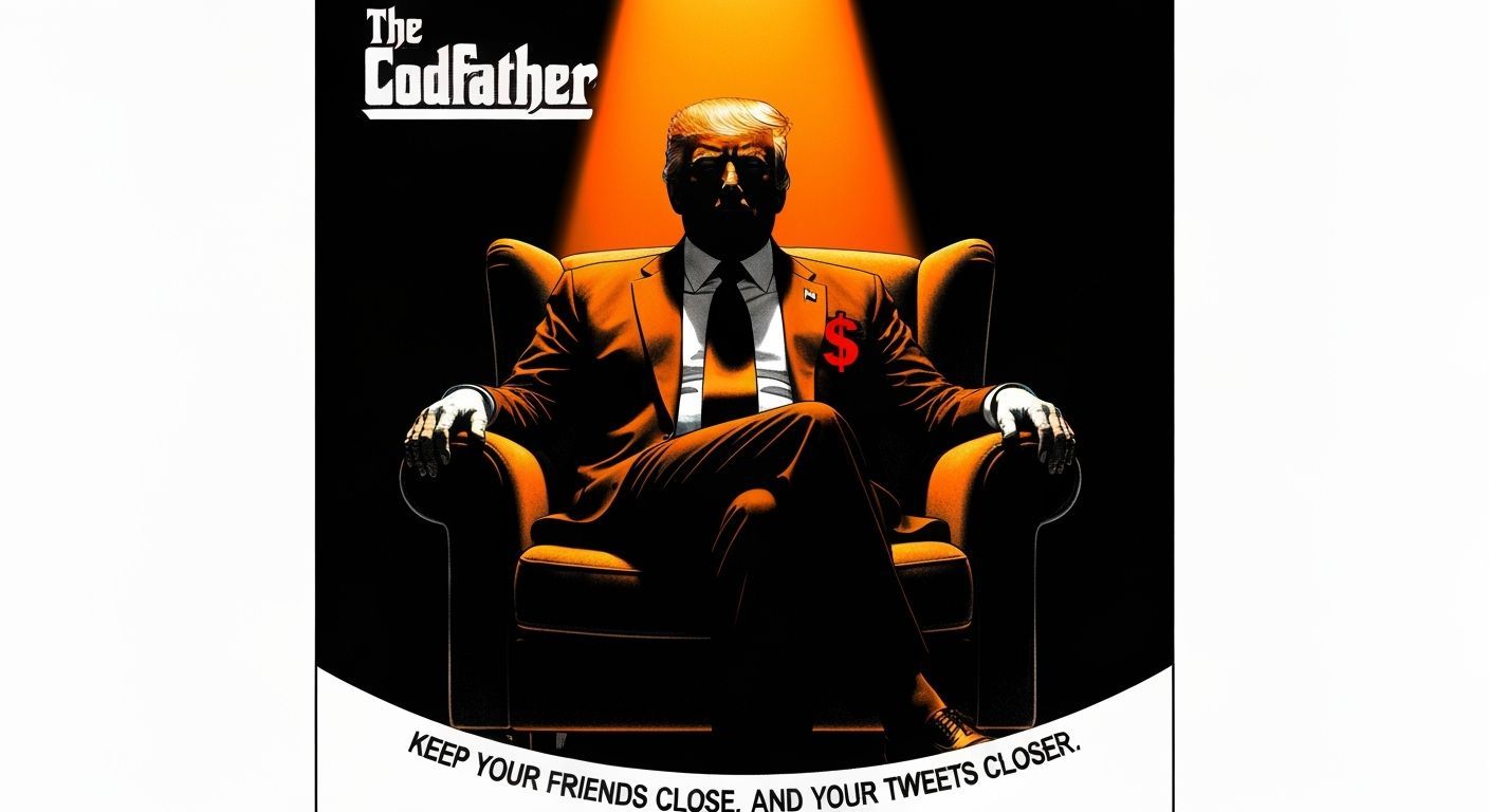 The Codfather: Trump Parody Poster in Neo-Noir Comic Style
