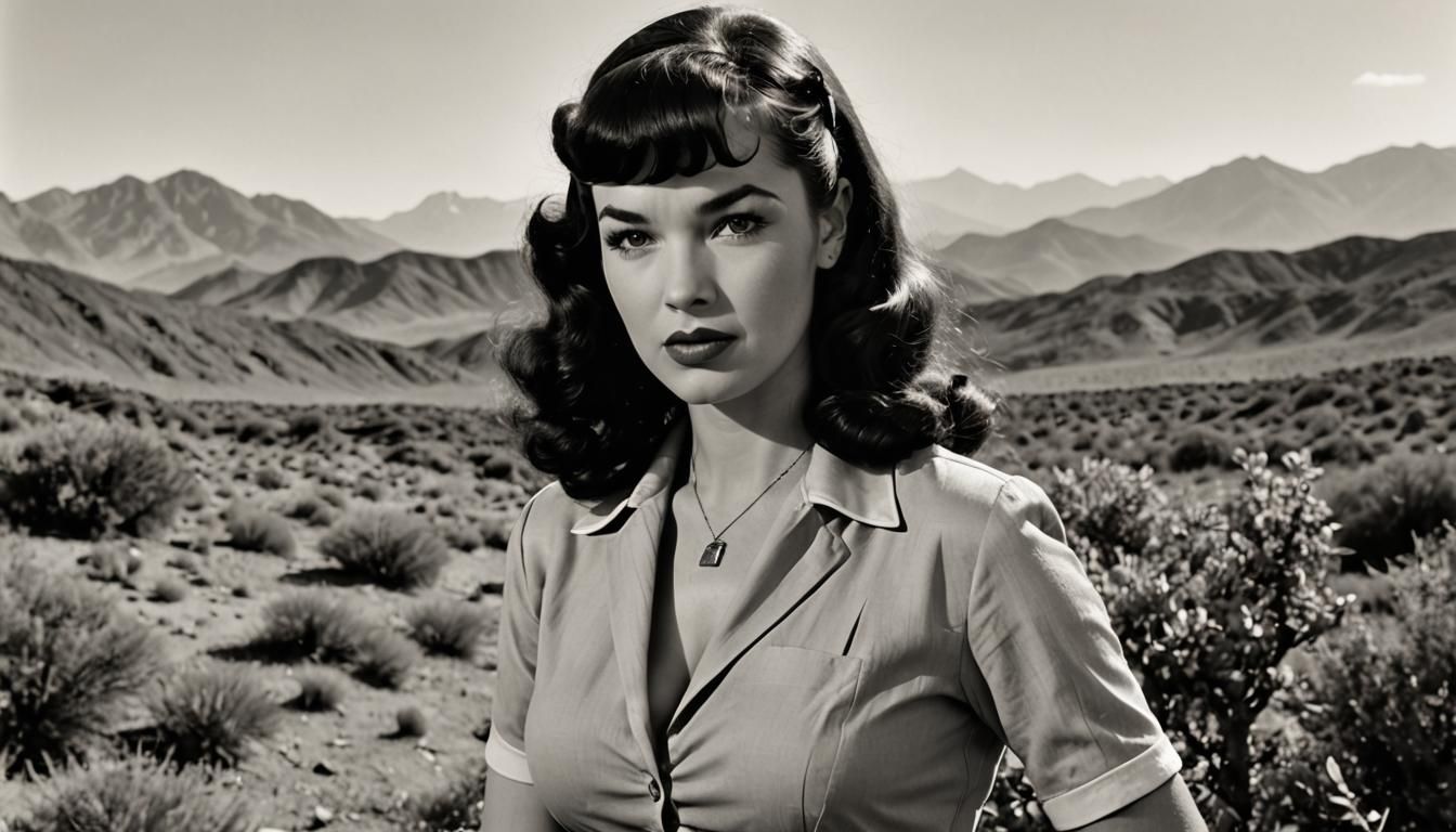 Bettie Page Inspired Portrait in Anonymous Setting
