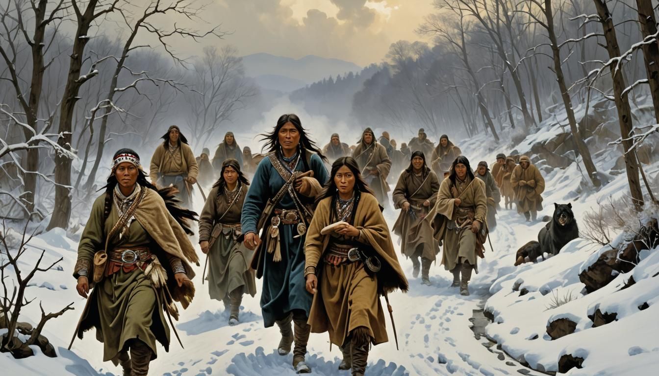 "Trail of Tears" Forced Relocation of Cherokee Nation