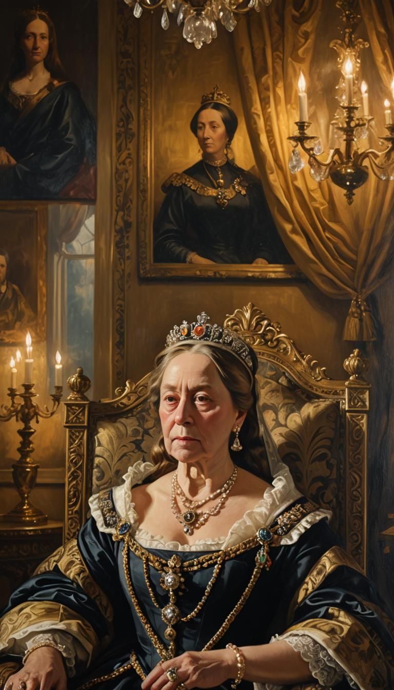 Queen Victoria Portrait in Old Masters Style
