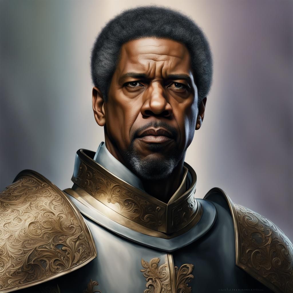 Denzel Washington as a modern-day knight