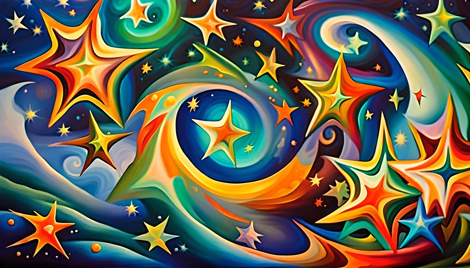 Iridescent Stars in Electromagnetic Plasma Maelstrom