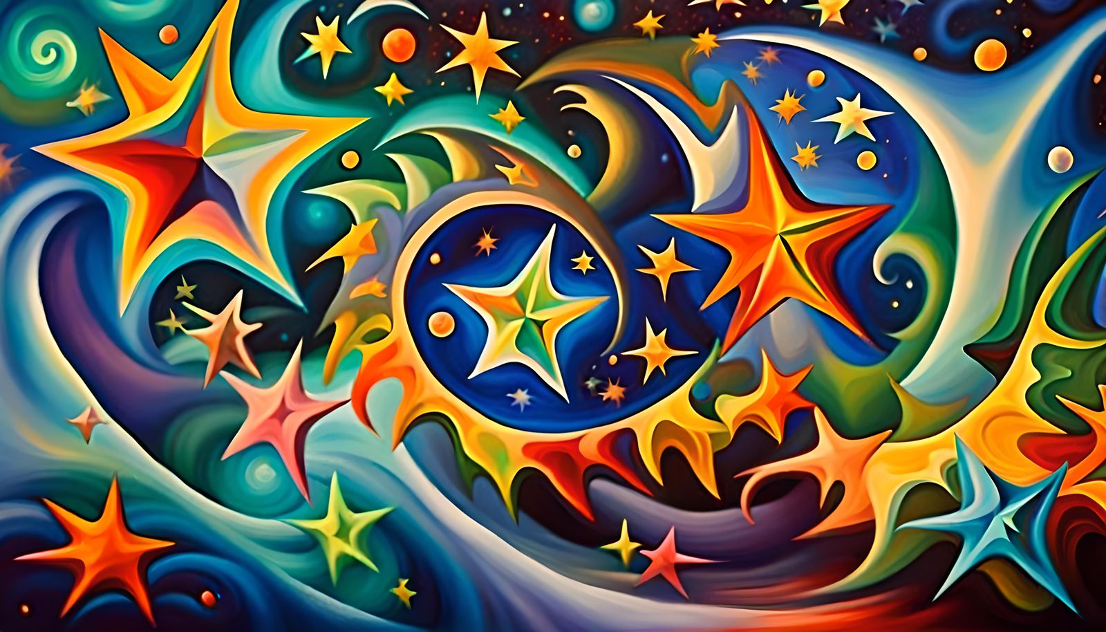 Iridescent Stars in Electromagnetic Plasma Maelstrom