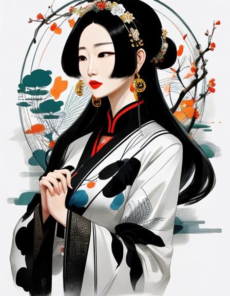 Woman in the Style of Wu Guanzhong