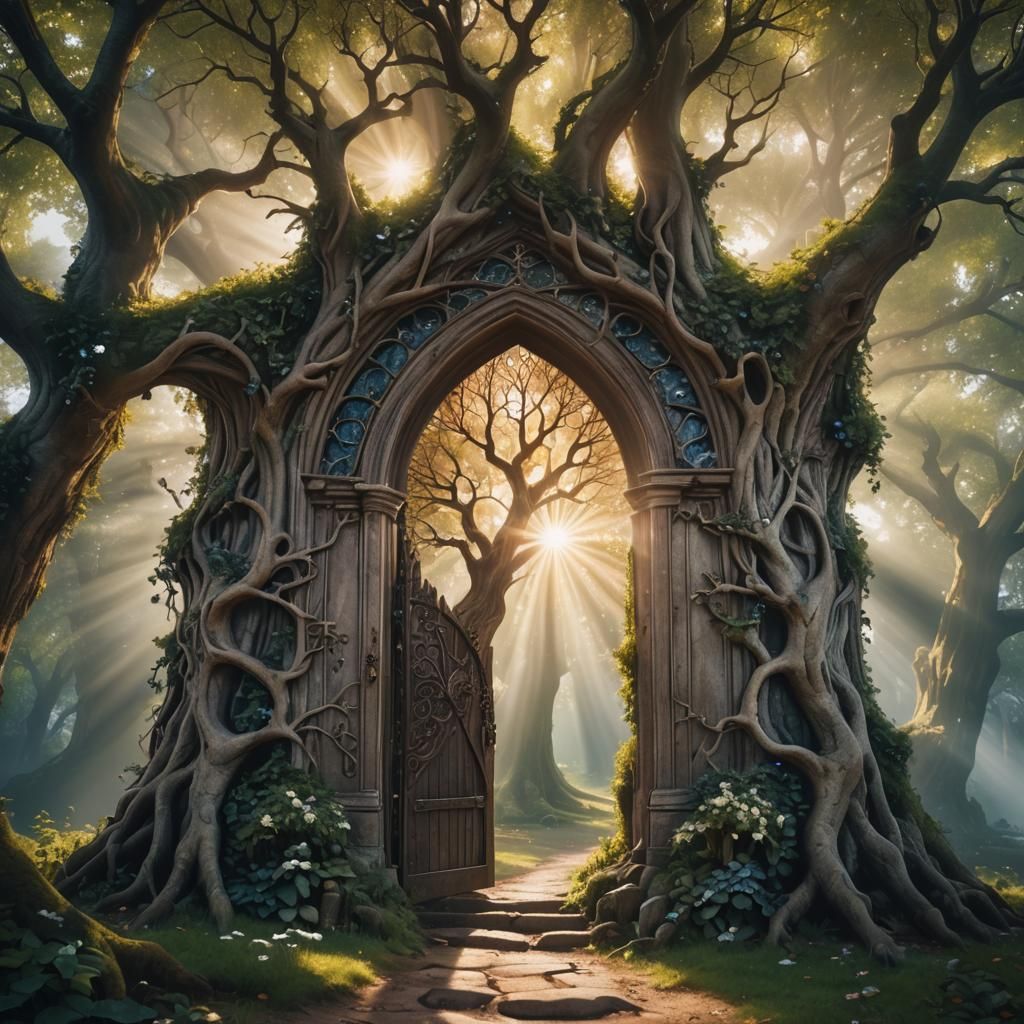 Gothic Tree Portal to Fantasy World