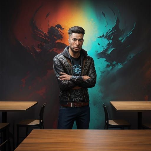 Intensely Detailed Hyperrealistic Coffeeshop Scene