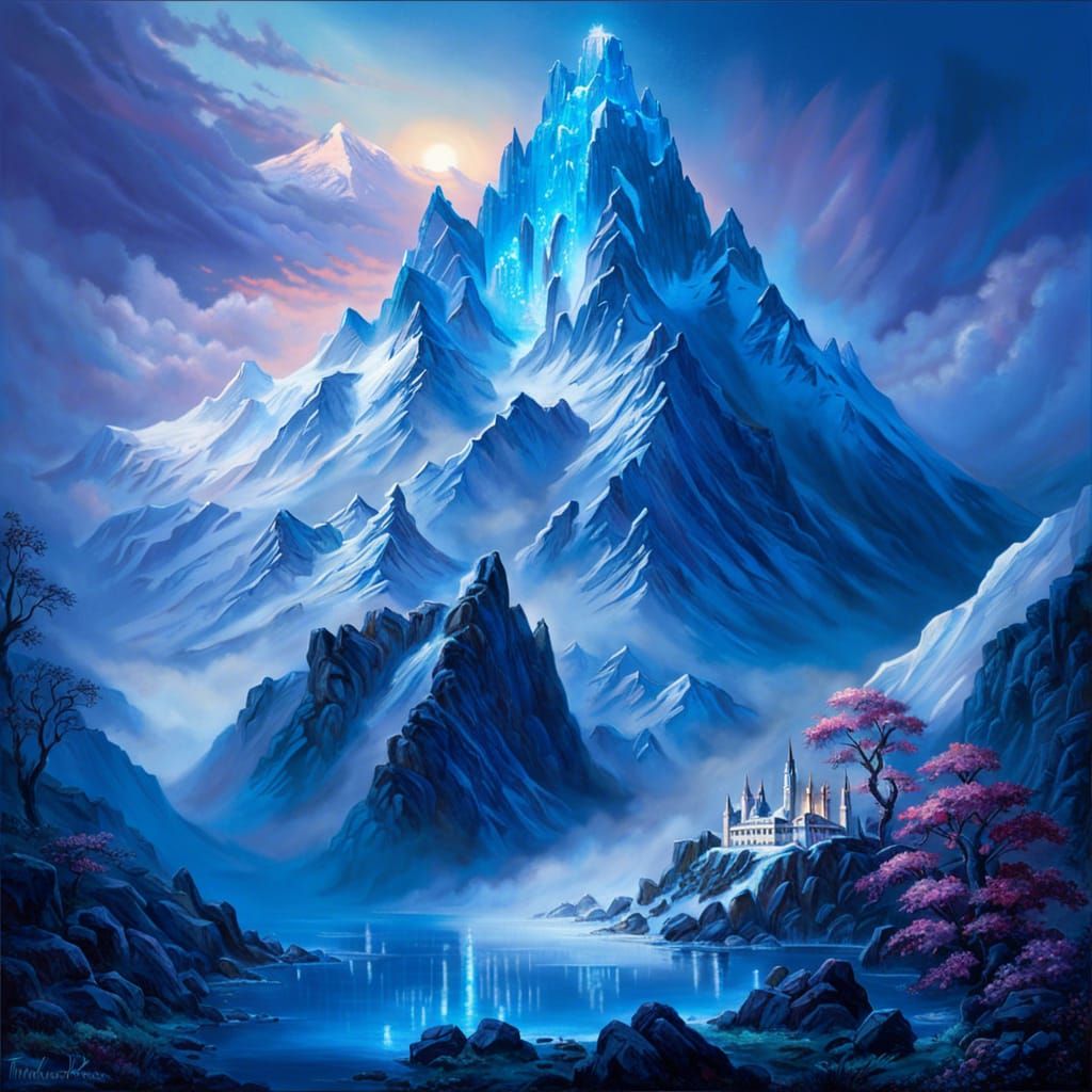 Crystal Atlantean Temple on Volcano Mountain