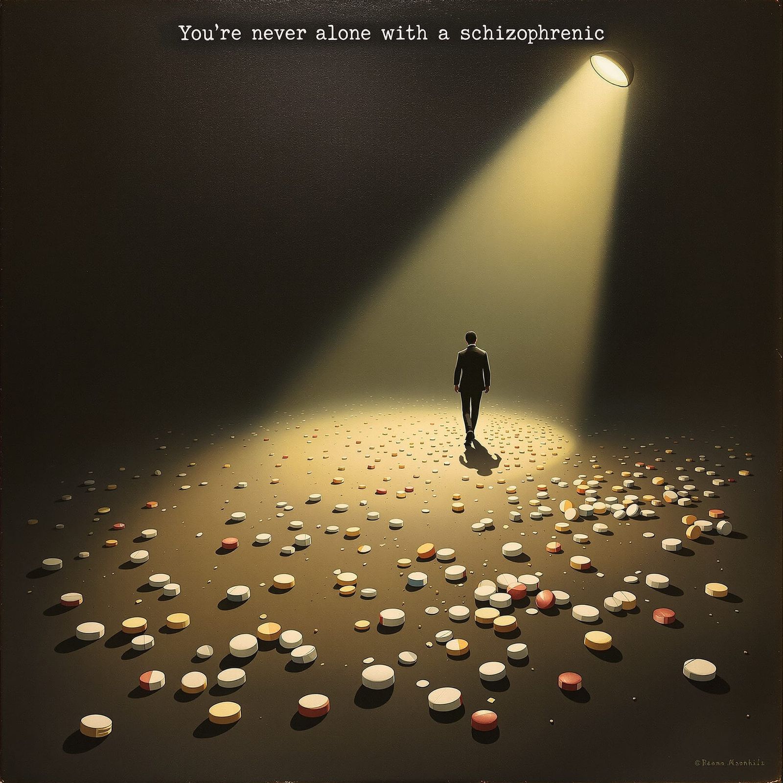 Surreal Dreamscape Oil Painting of a Lone Figure