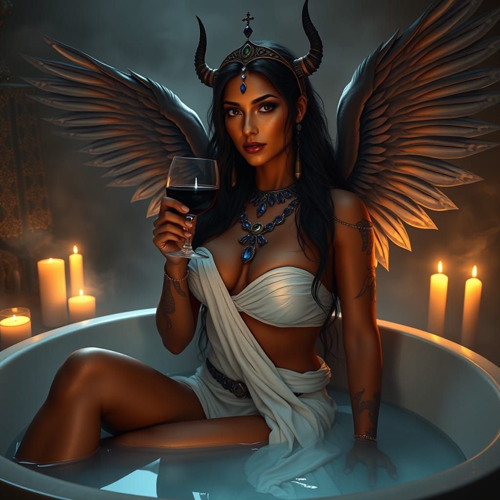 Ishtar Goddess of Heaven and Earth in Dreamlike Setting