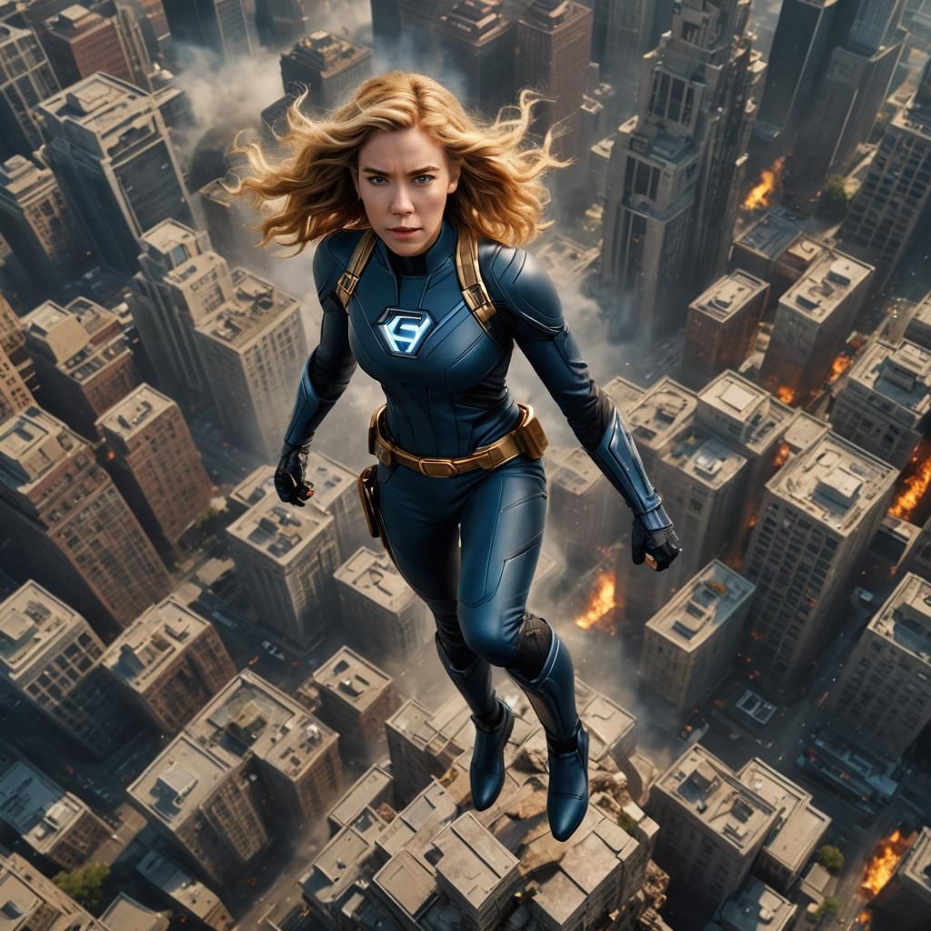 Vanessa Kirby as Sue Storm: Detailed Digital Portrait