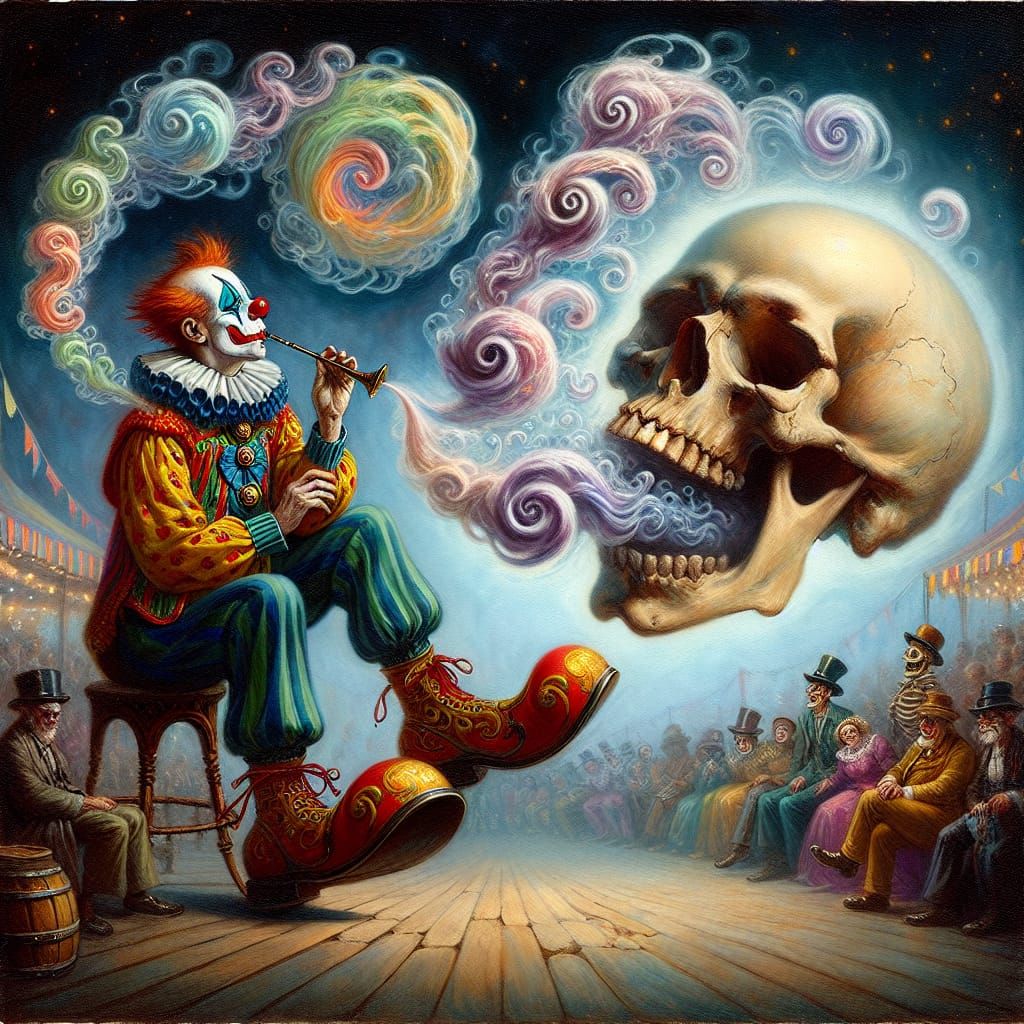 Clown's Carnival: Extracting Souls as Romantic Oil Painting