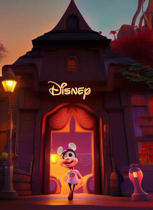 Pixar-Style 3D Render with Bright Gradient Background