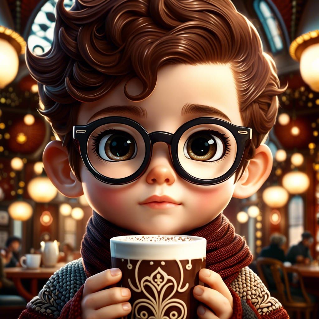 Hipster Boy Portrait in Anime Octane Render