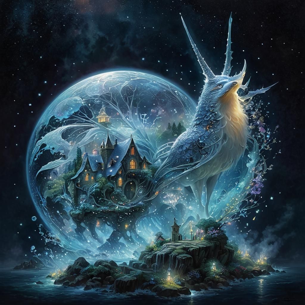 Ethereal Fantasy Landscape in Luminist Style