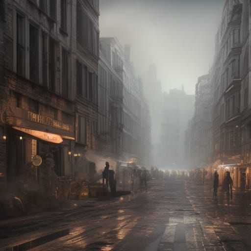 Army Marches Through Decaying Fantasy City