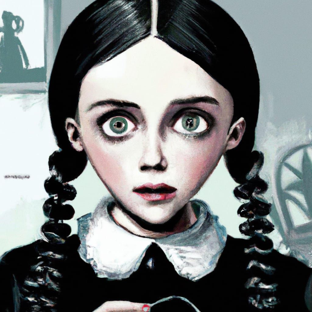 Terrifyingly Beautiful Wednesday Addams Portrait