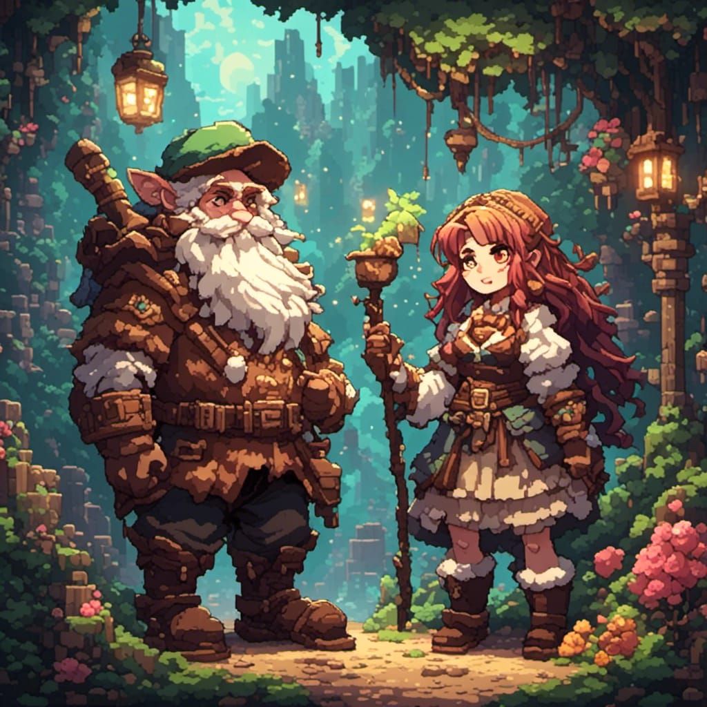 Nunu and Willump in Pixel Art Style