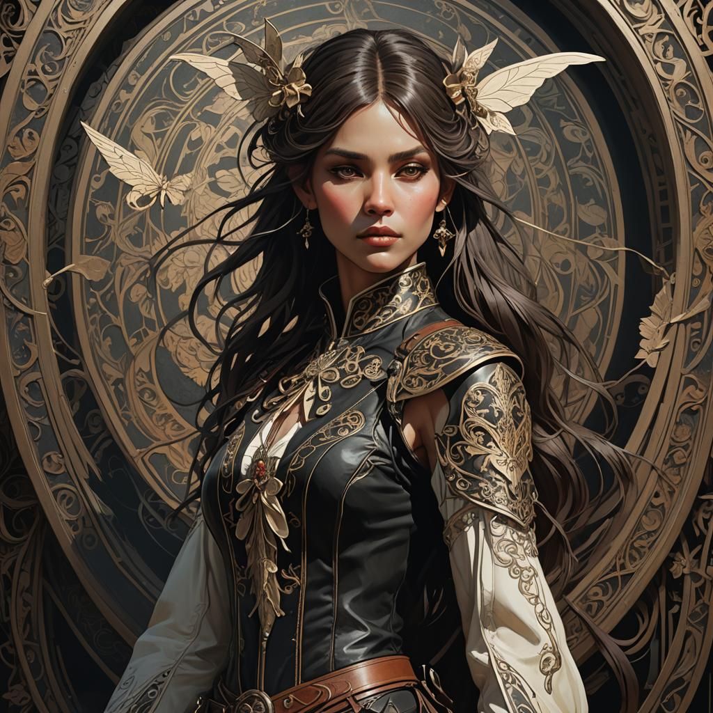 Elegant Elf Archer in Dark Fantasy Style