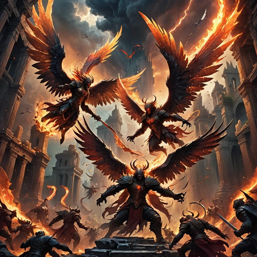 Angels fighting Demons