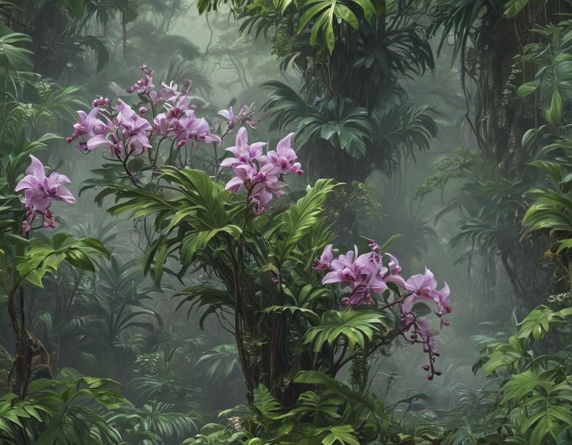 Enchanted Jungle: Fractal Expressionism in Mixed Media