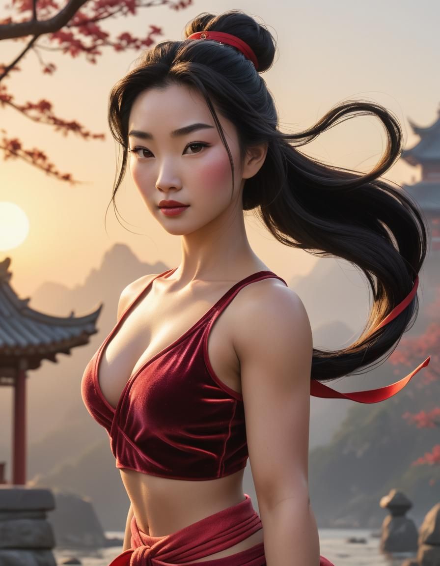 Mulan's Morning Workout in Radiant Light