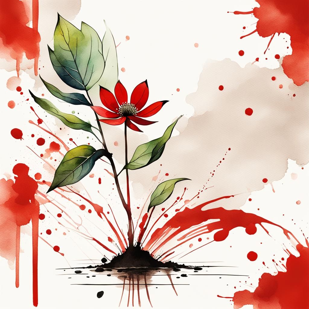 digital stylized abstract watercolour art painting
of a mini...