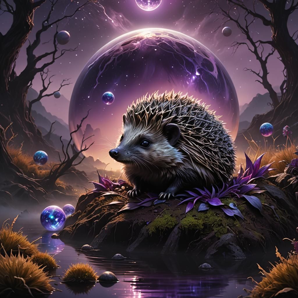 Sleeping Hedgehog in Ethereal Orb: Splash Art