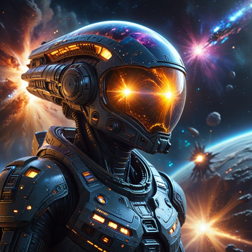 Vibrant Cosmic Encounter in Greg Rutkowski Style